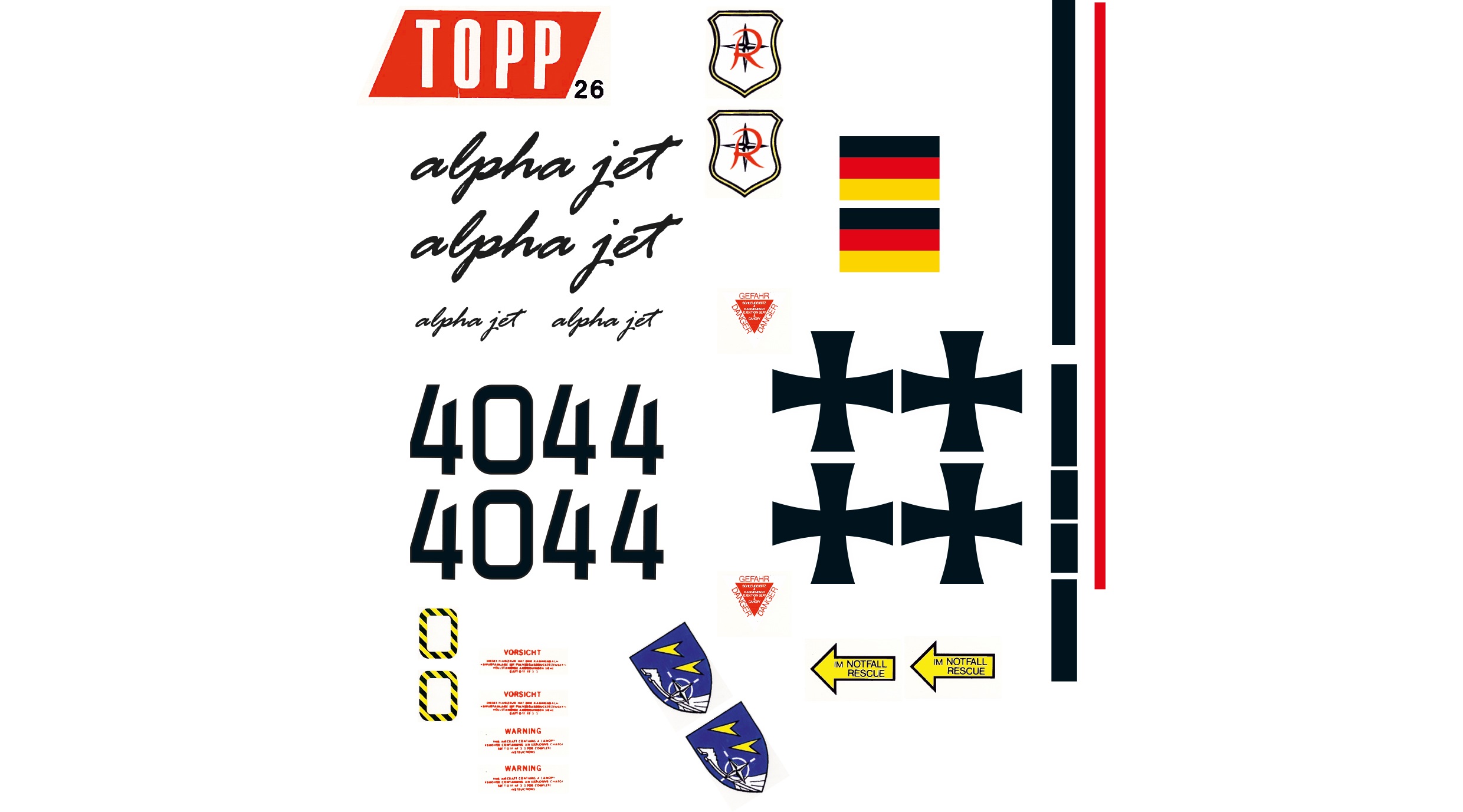 Dekor für Alpha-Jet 140cmm